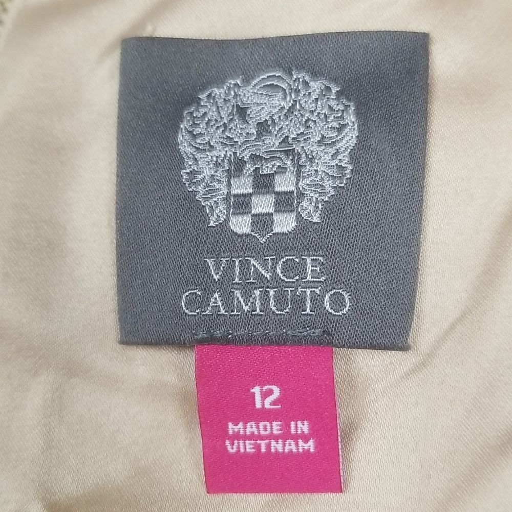 VINCE CAMUTO Gold Sequin Shift Dress Champagne EUC SZ 12 - Picture 7 of 8